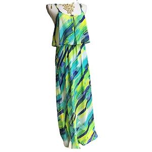 Calvin Klein Chiffon Maxi Dress B3